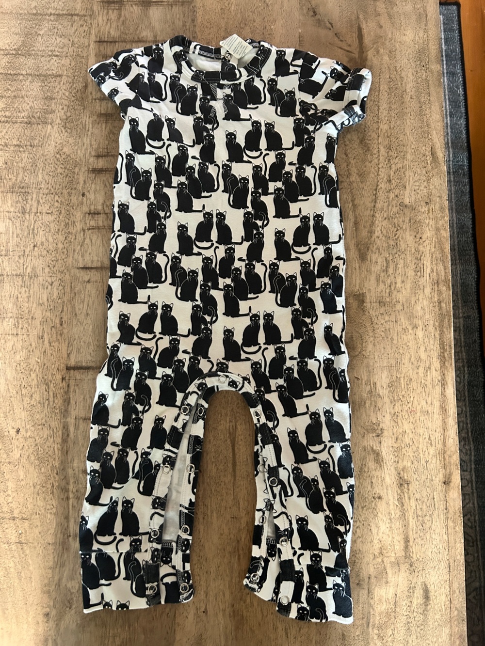 Kate Quinn black cat print jumpsuit 18-24 mo